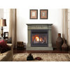 Duluth Forge Dual Fuel Ventless Gas Fireplace With Mantel - 32,000 Btu, Remote DFS-400R-2GR